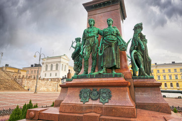 Fototapeta na wymiar Helsinki city sculpture.