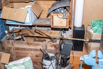 the hoarder warehouse is cluttered and cluttered
