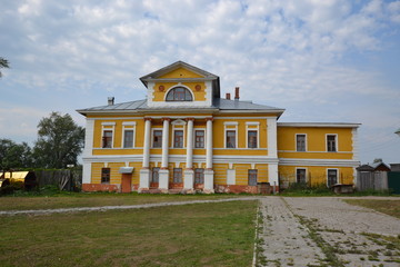 Drawing house of the Stroganovs in the neoclassical style: Usolye, Kama capital of the Stroganovs