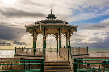 The Victorian bandstand near the beach in Brighton