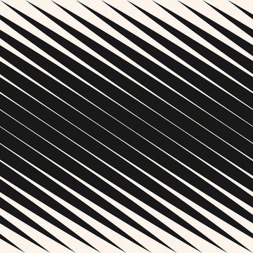 Diagonal halftone stripes seamless pattern, vector slanted parallel lines