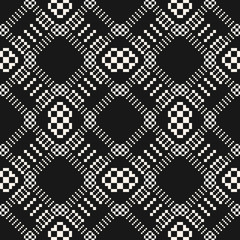 Vector geometric traditional folk ornament. Abstract seamless pattern