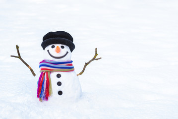 Funny snowman with copy space for text