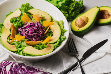 Avocado with Orange and Beetroot salad by Balsamic dressing