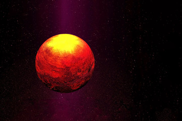 Fantastic volcanic planet. Elements of this image were furnished by NASA.