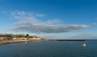 France, Brittany, view from the coast on the city of Cancale 