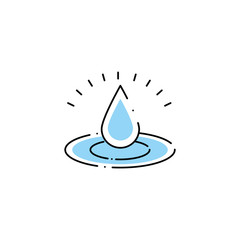 Fototapeta premium spa drop fill style icon