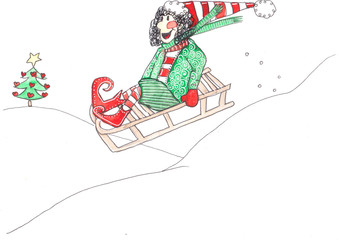 Handgemalt: Christina Flocke liebt den Winterspaß