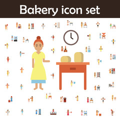 Dough proofing, bakery color icon. Bakery icons universal set for web and mobile