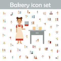 Dough cutter, bakery color icon. Bakery icons universal set for web and mobile