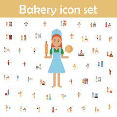 Pita, bakery color icon. Bakery icons universal set for web and mobile