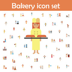 Tray, bakery color icon. Bakery icons universal set for web and mobile