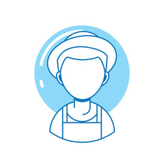 man gardening professional , person line fill