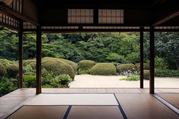  Prachtig open paviljoen van de Shisen-do-tempel in Kyoto © rudiuk
