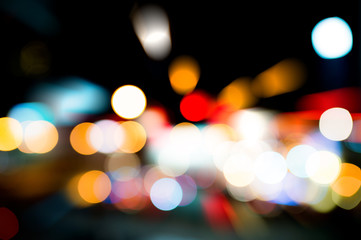 Abstract blur traffic night light background