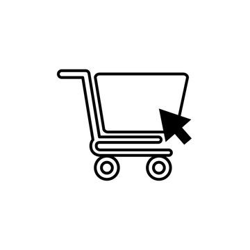 cart commerce shopping line image icon
