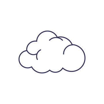 cloud weather line image icon