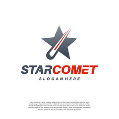 Star Comet logo designs concept vector, Simple Star logo element