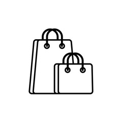 paper bags commerce shopping line image icon