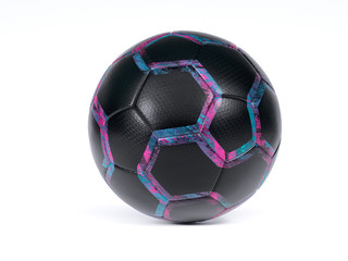 Decorated black textured football highlighted