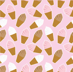 seamleass pattern : Ice Cream Seamless Pattern ,for print on fabric,textile,book cover ,packaging 