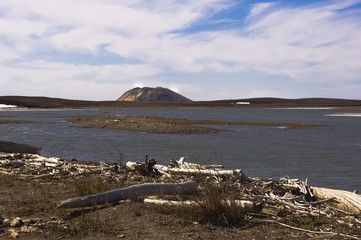 Sea and pingos near Tuktoyaktuk