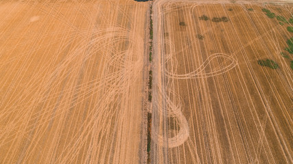 Aerial view of dry Australian Landscape in Summer