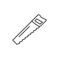 Handsaw tool icon. Simple line, outline vector of construction tools icons for ui and ux, website or mobile application