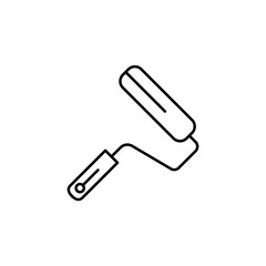 Fototapeta premium Paint roller tool icon. Simple line, outline vector of construction tools icons for ui and ux, website or mobile application