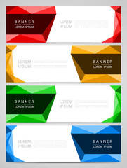 Abstract corporate business banner web template, vector illustration