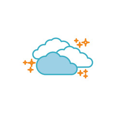 cloud stars fantasy line fill style