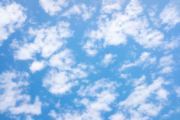 Blue Sky with White Cloud for Background Wallpaper