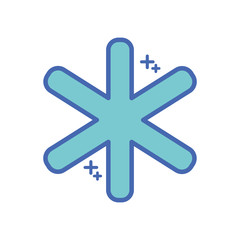 star six pointed fill style icon