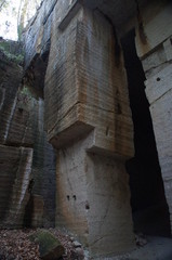 Obraz premium Japanese Mysterious Fantastic Quarry ruins