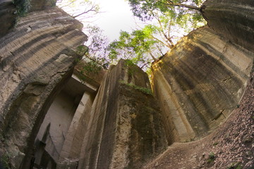 Japanese Mysterious Fantastic Quarry ruins