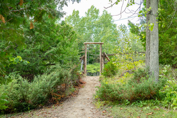 Hiking trail doorway entrance landscape