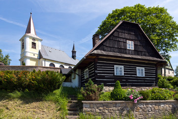 Church of st. Mary Magdalene, Bartosovice v Orlickych horach town, East Bohemia, Czech republic