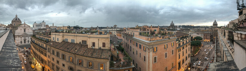Fototapeta na wymiar Panorama view overlooking Corso Vittorio Emanuele II