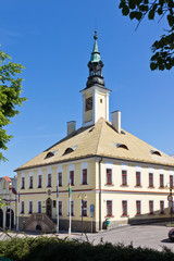 Fototapeta na wymiar Masaryk square, Zamberk town, East Bohemia, Czech republic