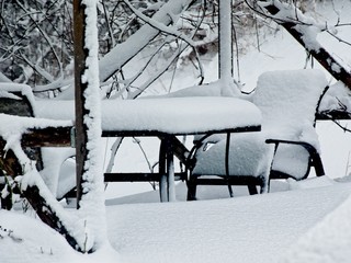 Gazebo under the snow