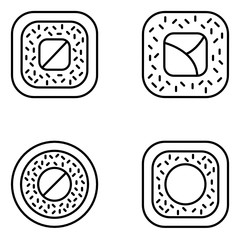 Sushi Vector Line Icon Set