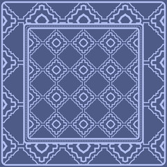 Decorative pattern for fashion print. Sample tablecloth or bandanna design. Vector illustration