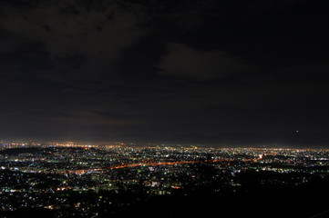 Fototapeta na wymiar 福岡市片江展望台からの夜景