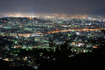 福岡市片江展望台からの夜景