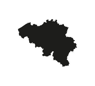 Belgium map on white background. Vector illustration.