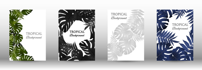 Fototapeta na wymiar A set of tropic