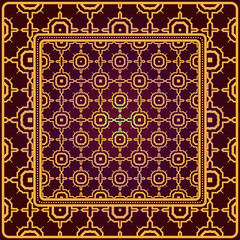 Creative patchwork geometric pattern. Vector illustration