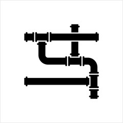 Pipe Icon, Pipe Fitting Icon, Water, Gas, Oil Pipeline, Plumbing Work