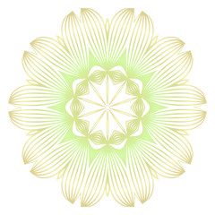 Light color mandala ornamnet. Spring decoration. Vector illustration