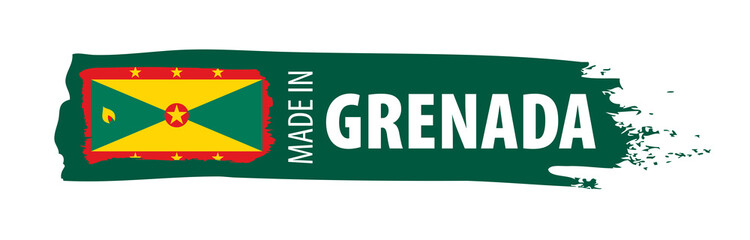 Fototapeta premium Grenada flag, vector illustration on a white background